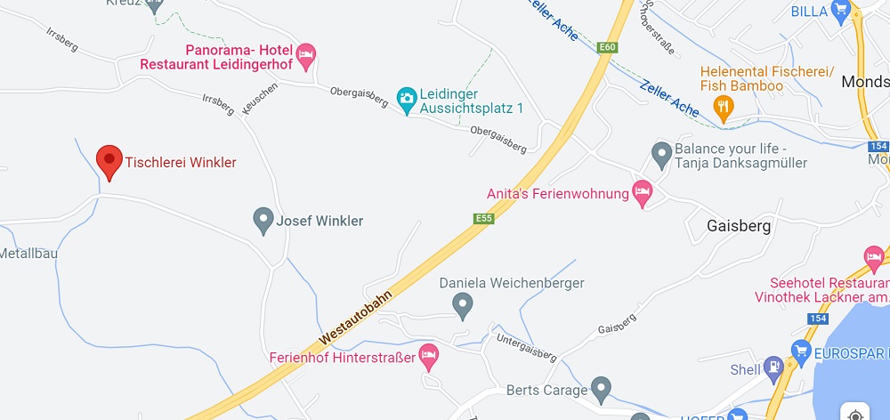 Anfahrt Winkler Tischlerei