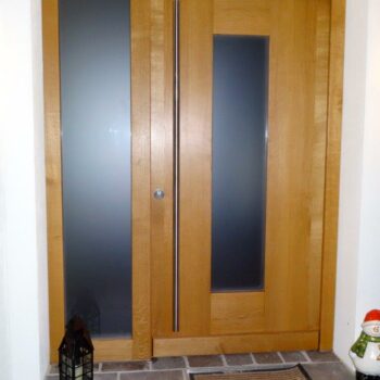 Massivholztüre Haustüre mit Glaselement